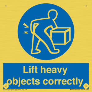 Lift heavy objects correctly
